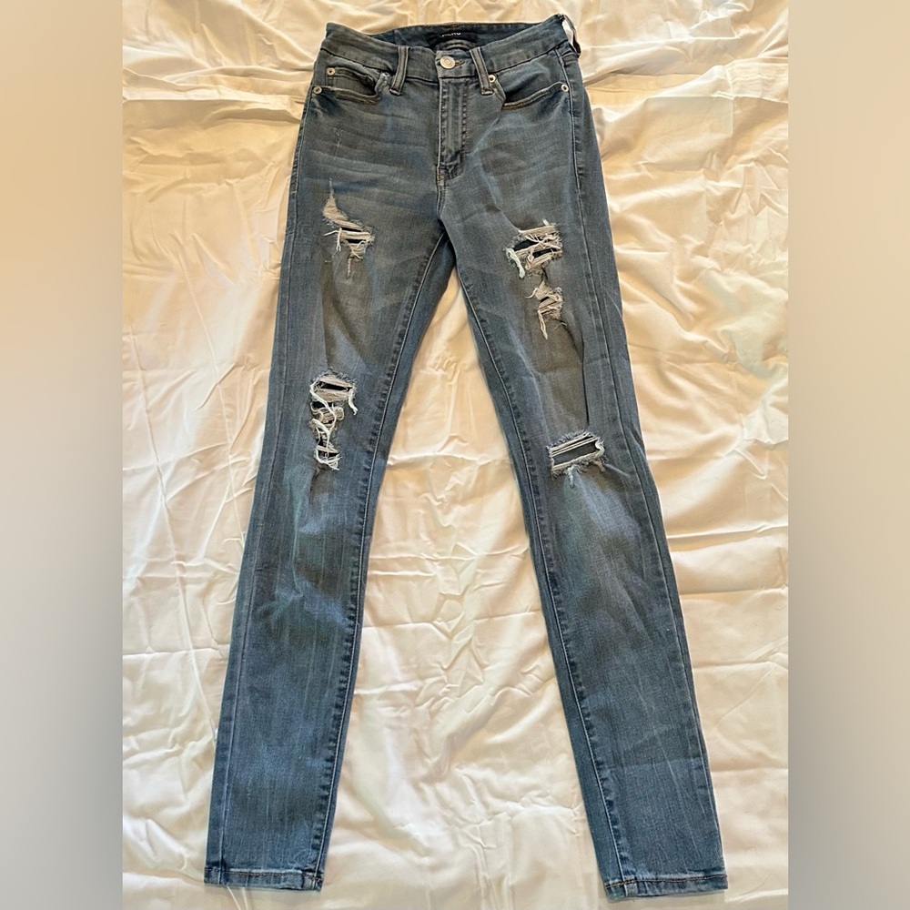 American Eagle HIGH RISE (00) BLUE CURVY JEGGINGS